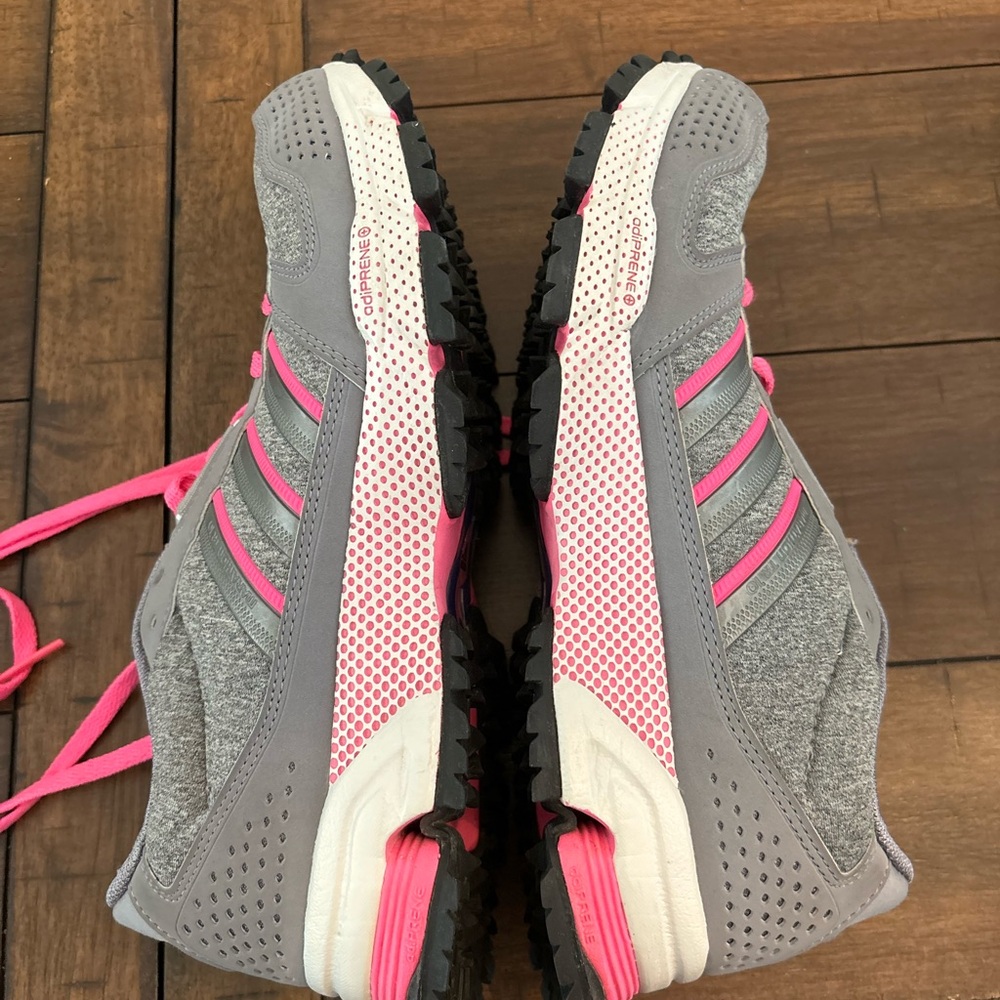 Adidas Women's Gray and Pink Athletic Shoes - Picture 10 of 10
